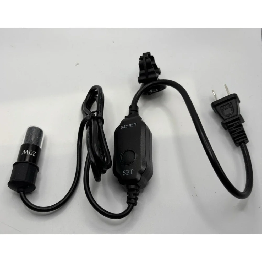 20W Mini Submersible Aquarium Heater Small With  Temp Display & Thermometer Fish